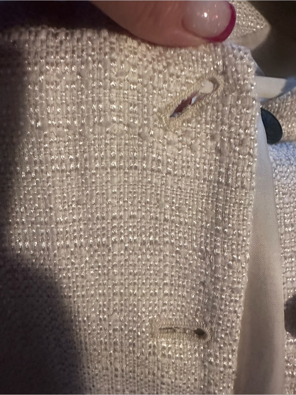 rag & bone Cream Textured Button-Front Jacket - Picture 3 of 8